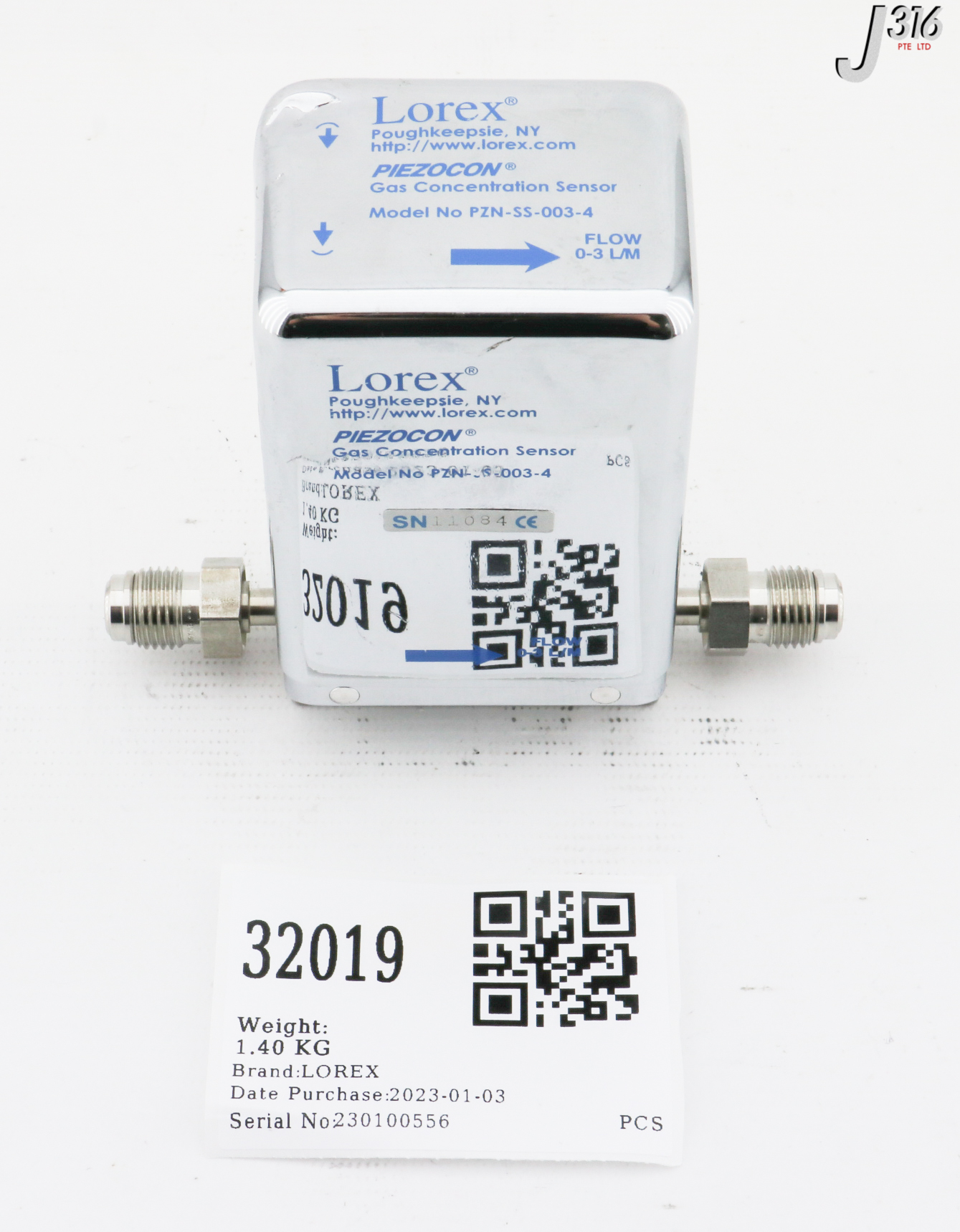 32019 LOREX PIEZOCON GAS CONCENTRATION SENSOR, 0-3L/M PZN-SS-003-4